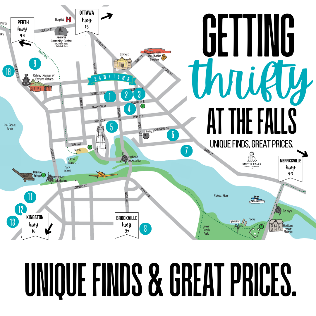 Getting Thrifty at the Falls Map