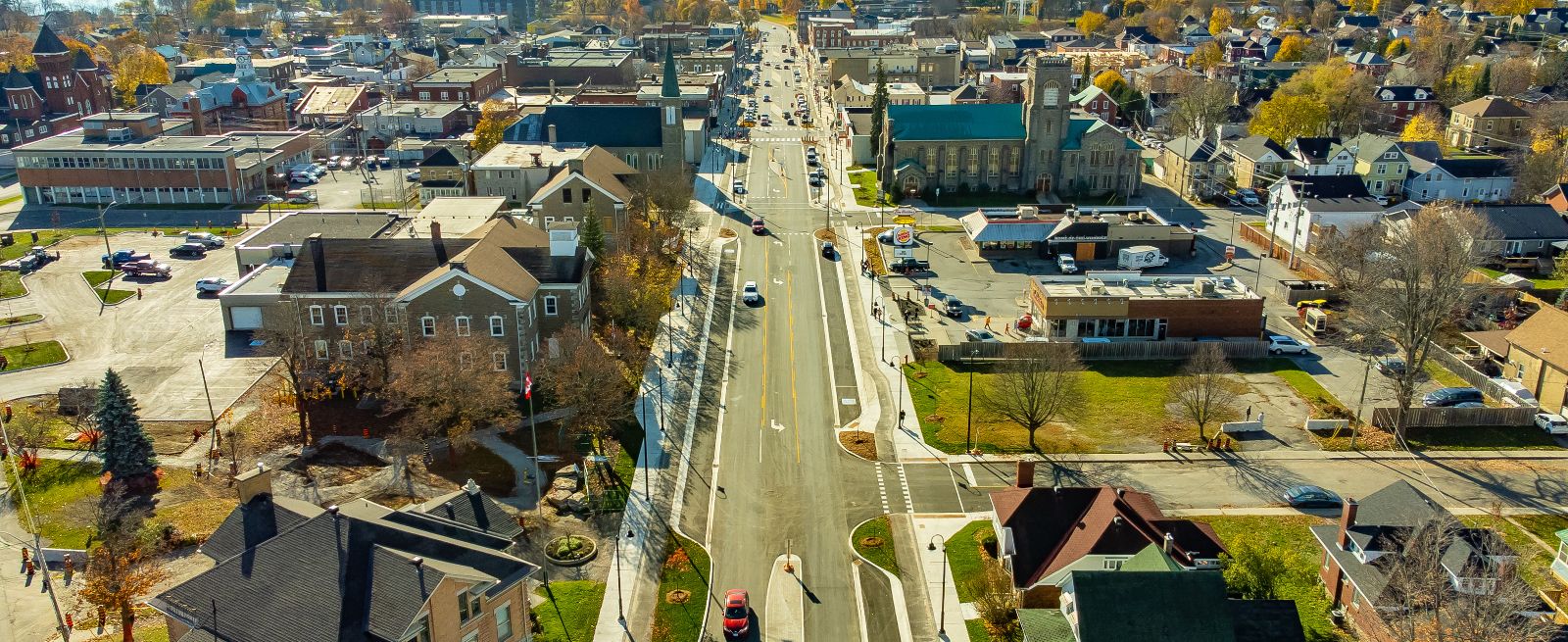 Aerial Photo of Downtown Smiths Falls