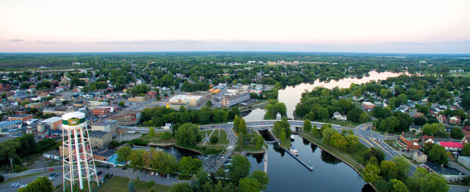 Aerial Photo of Downtown Smiths Falls Banner Image